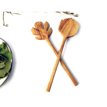 Olive Tree Leaf Salad Spoon...