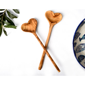 Olive Wood Heart Spoon GO-0109