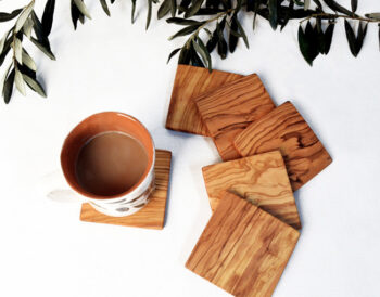 Zeytin Ağacı Kare Bardak Altlığı Seti GO-0419