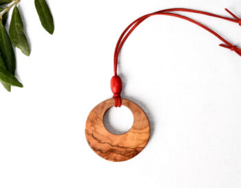 Zeytin Ağacı Kırmızı Kolye GO-1114