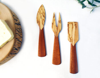 Zeytin Ağacı - Maun Peynir Takımı GO-0240