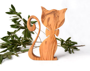 Zeytin Ağacı Papyon Kedi Duvar Süsü GO-0718