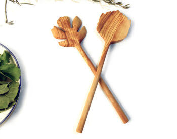 Zeytin Ağacı Yaprak Salata Kaşığı GO-0224